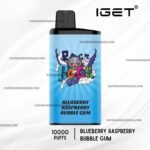 IGET Bar Pro 10000 Puffs Blueberry Raspberry Bubble Gum