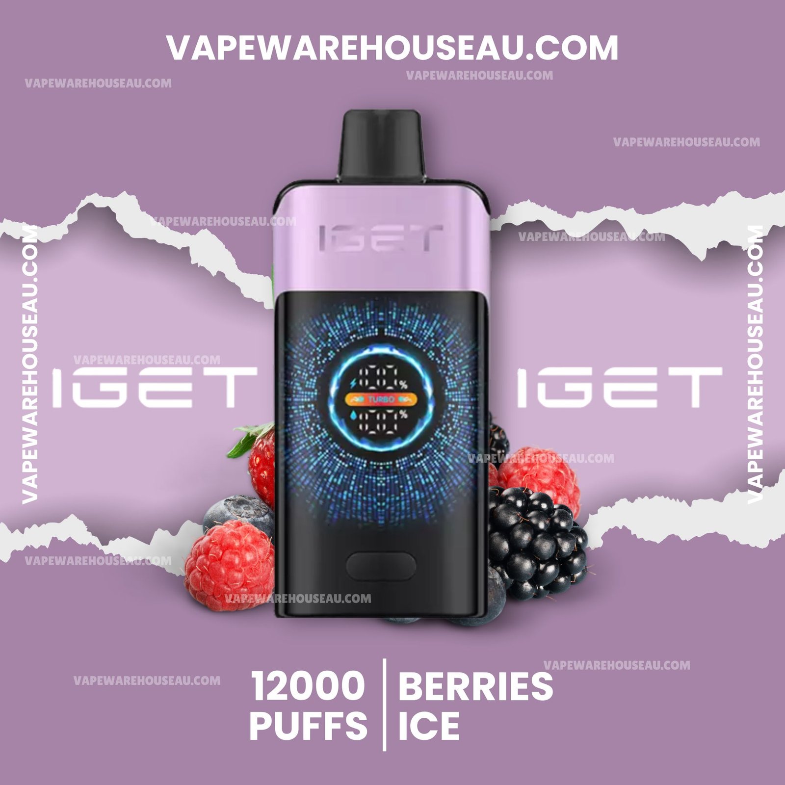 IGET-One-12000-Puffs-Berries-Ice.jpg IGET One 12000 Puffs Mixed Berries Ice - Image 1